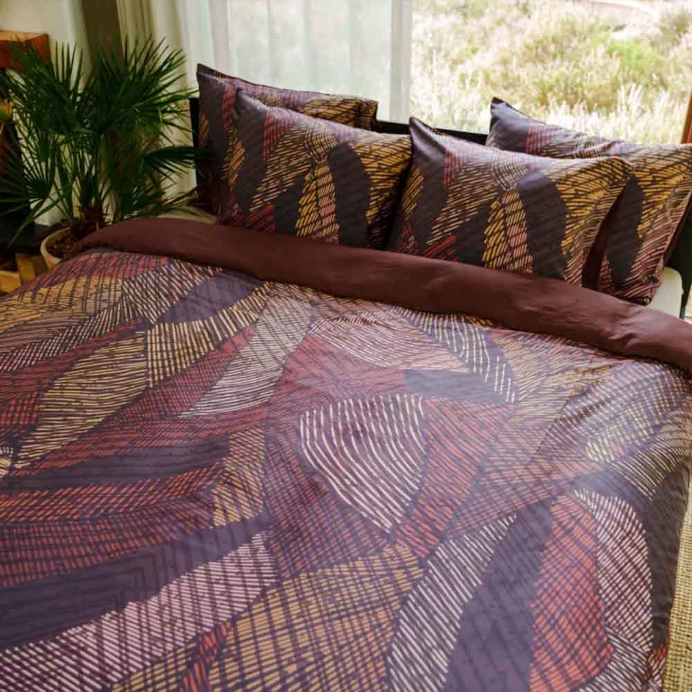 KAYORI KYMANI ROOD DEKBEDOVERTREK 240X200/220CM EGYPTISCH KATOENSATIJN