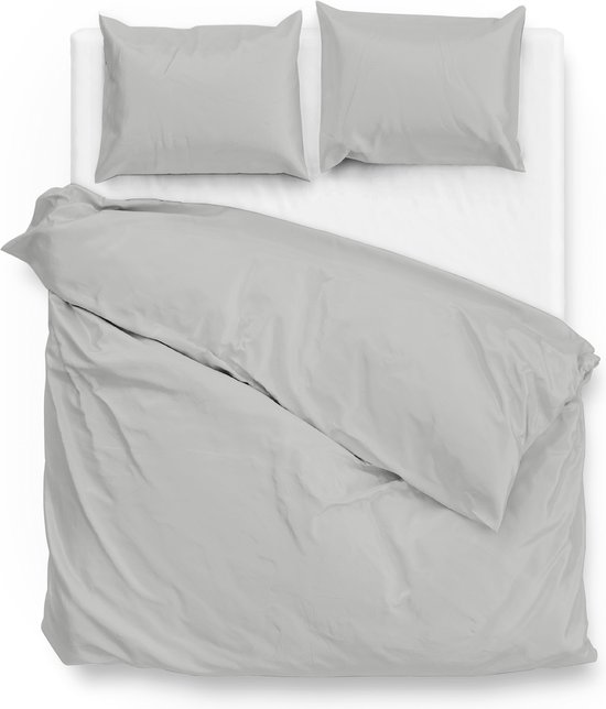 ZO!HOME SATINADO ASH GREY DEKBEDOVERTREK 240X200/220CM 100% KATOENSATIJN
