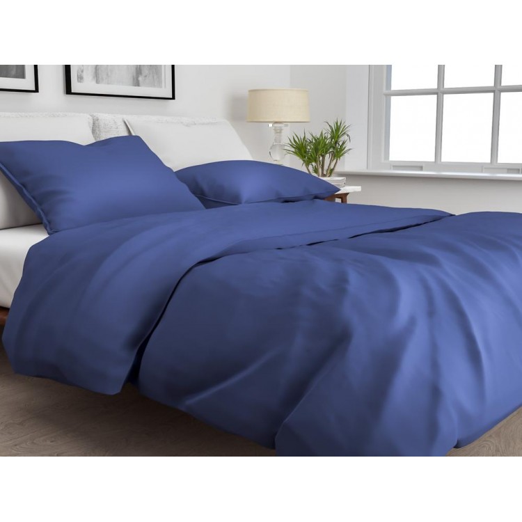 ZO!HOME SATINADO NAVY BLUE DEKBEDOVERTREK 240X200/220CM 100% KATOENSATIJN