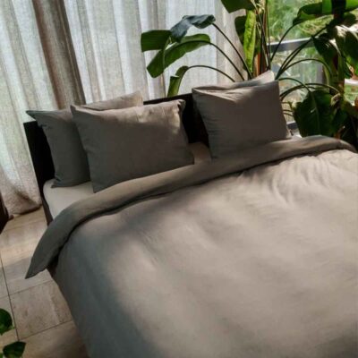 Kayori Rui Grijs 140x200 Peached Twill katoen