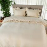 Kayori dekbedovertrek Oda katoensatijn - Parelmoer 240x200/220 - Afbeelding 4