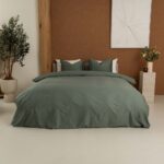 Kayori Dona groen 240x200/220cm katoensatijn