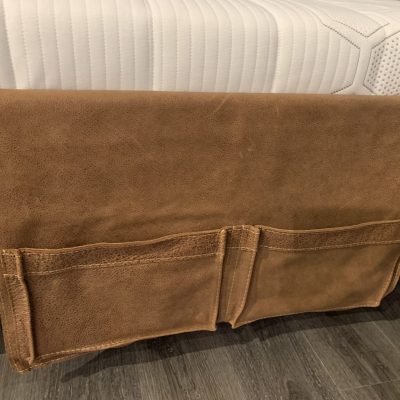 leren opbergzak large in de kleur Brandy