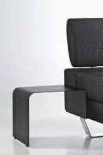 Hoofdbord Oval kleur black met aanhang tafeltje