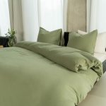 KAYORI INE OLIJFGROEN 140X200/220CM LINNEN/KATOEN BLEND