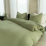 Kayori Ine olijgroen 240x200/220cm linnen/katoen - Afbeelding 3