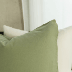 Kayori Ine olijgroen 240x200/220cm linnen/katoen - Afbeelding 2