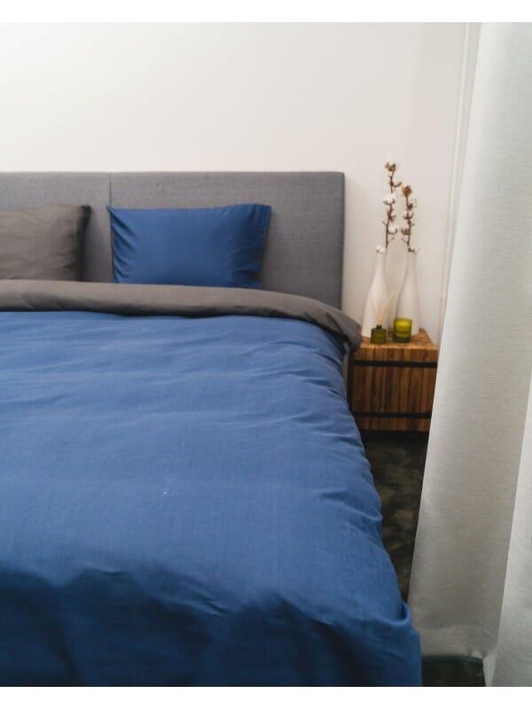 Kayori Shiiba - Dekbedovertrek - Bamboe - Navy/Antracite Kayori Shiiba - Dekbedovertrek - Bamboe - Navy/Antracite