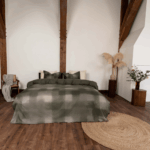 Kayori Koya groen 140x200/220cm katoensatijn - Afbeelding 2