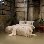 Kayori Nezu groen 140x200/220cm katoensatijn - Afbeelding 2