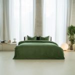 KAYORI SAYA DONKERGROEN 140X200/220CM 100% KATOENSATIJN