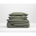 ZO!HOME SATINADO ARMY GREEN DEKBEDOVERTREK 240X200/220CM 100% KATOENSATIJN