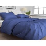 ZO!HOME SATINADO NAVY BLUE DEKBEDOVERTREK 240X200/220CM 100% KATOENSATIJN